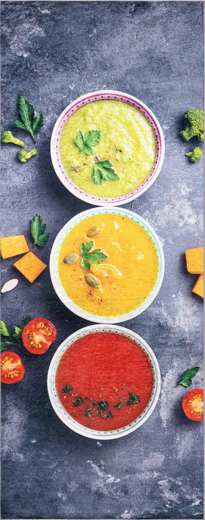 ANDRE 33290 covor lavabil Sosuri bucatarie anti-alunecare - gri / galben