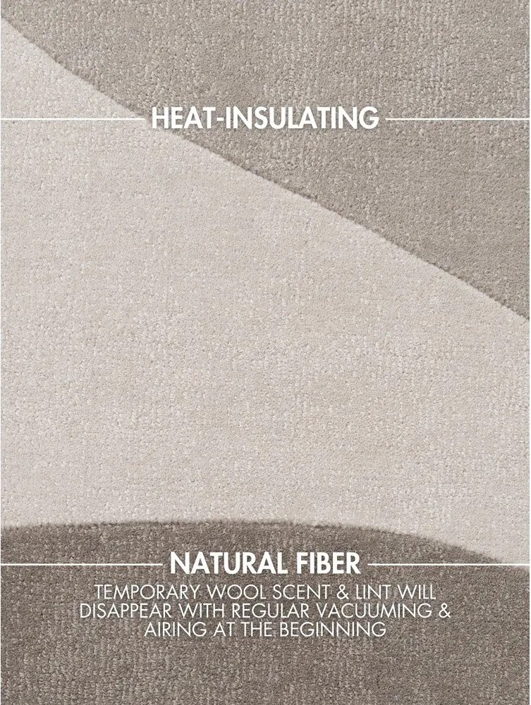 Covor bej țesut manual rotund din lână ø 160 cm Hackney Clarissa – Ted Baker