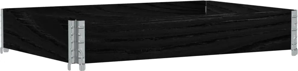 vidaXL Jardinieră de grădină, negru, 120x80 cm, lemn masiv de pin