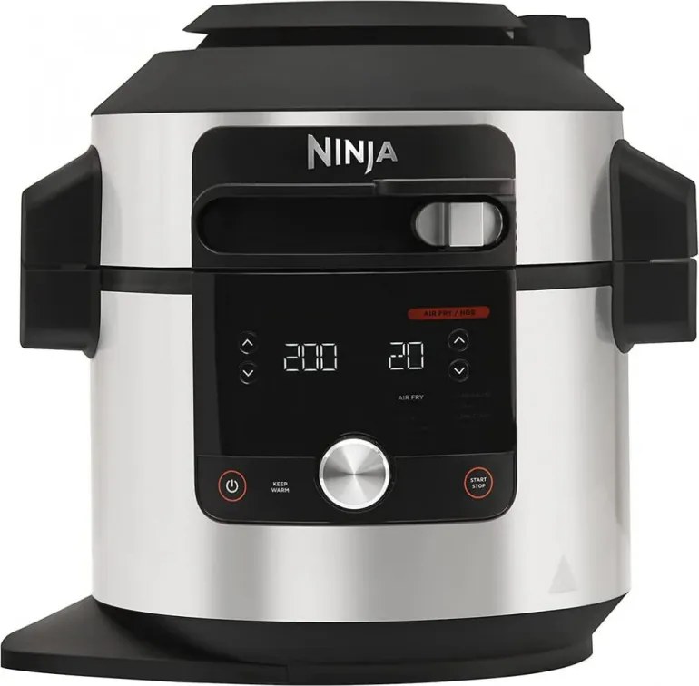Resigilat: Multicooker Ninja Foodi MAX OL650EU, 1460W, 7,5 l, 12in1, SmartLid, Strat antiaderent, Multifunctional, Inox/negru