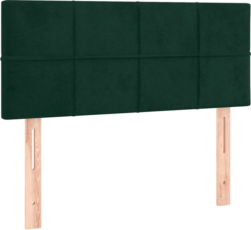 vidaXL Tăblie de pat, verde închis, 90x5x78/88 cm, catifea
