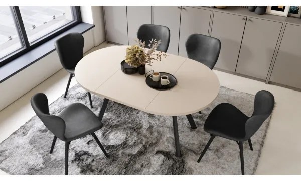 Masă de dining ARTUR bej/negru