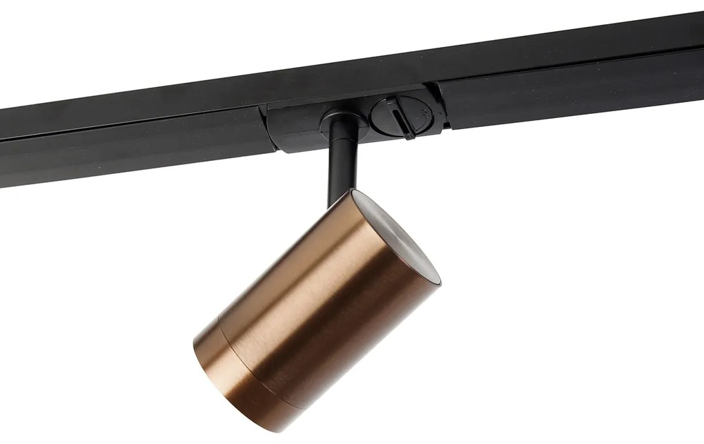Sistem de șine modern monofazat cu 4 spoturi bronz închis - Jeana