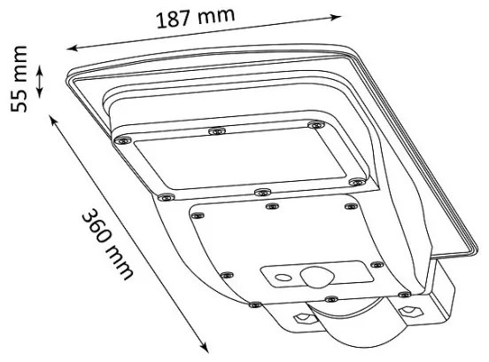 Lampă stradală solară LED cu senzor STREET LED/3W/3,2V IP65 + DO