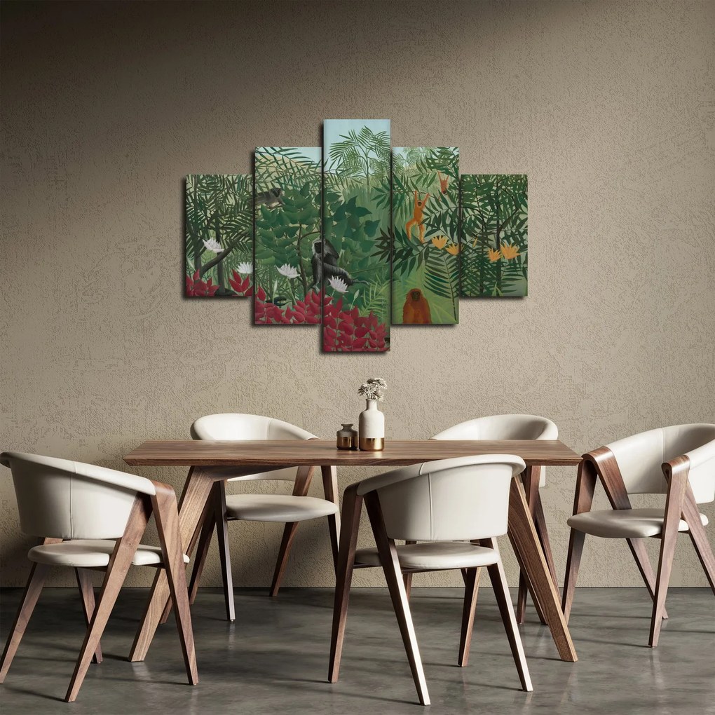 Tablou - Henri Rousseau, Tropical Forest with Monkeys, reproducere (150x105 cm)