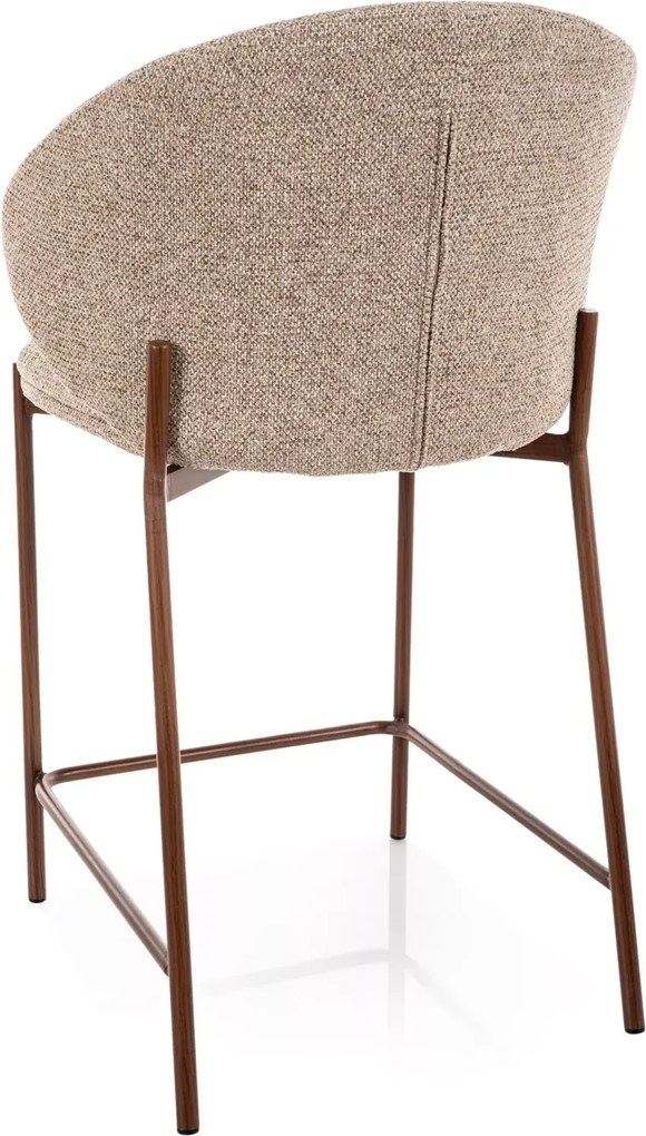 Scaun de bar KIOTO, nuc/bej