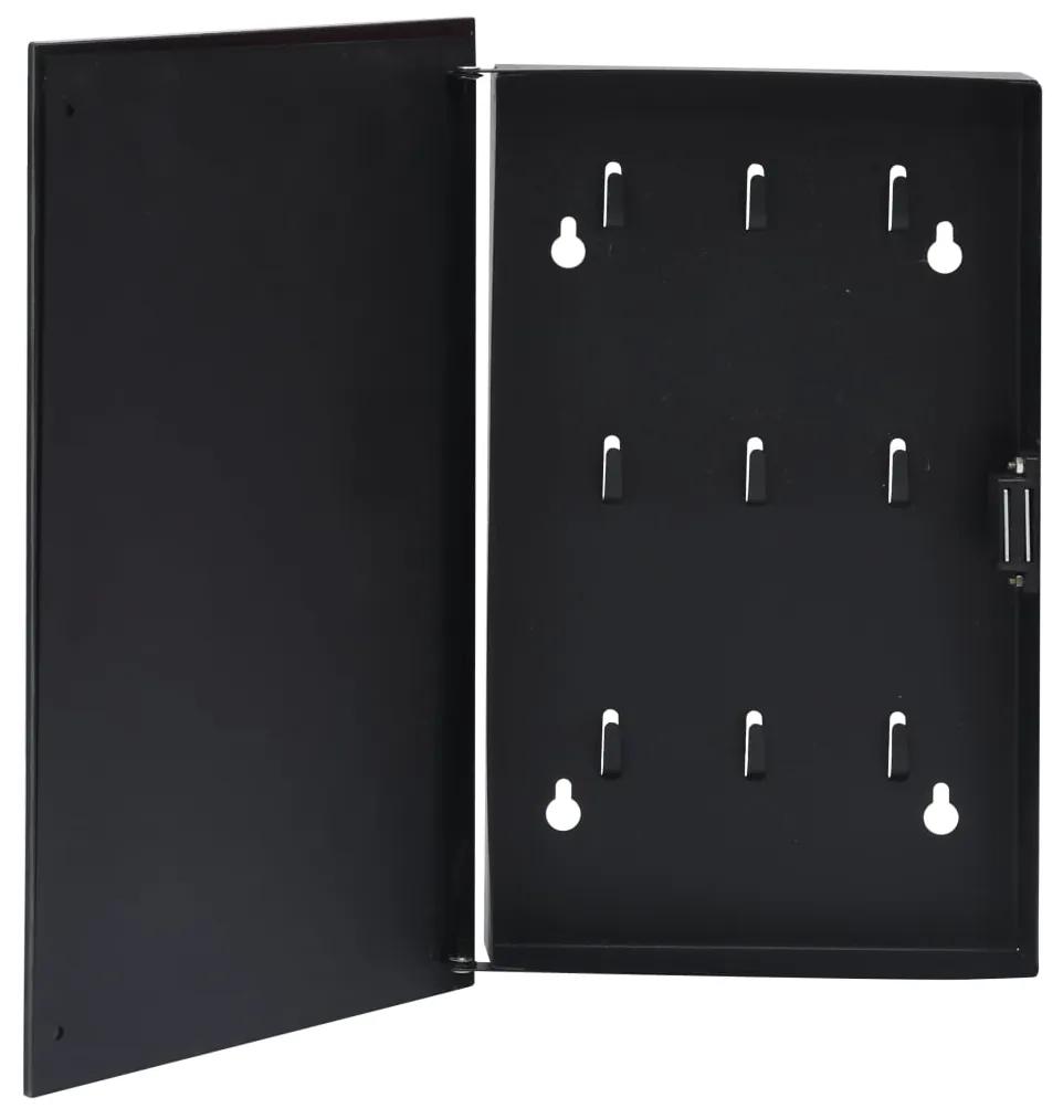 Caseta pentru chei cu tabla magnetica, negru, 30 x 20 x 5,5 cm Negru, 30 x 20 x 5.5 cm, 1