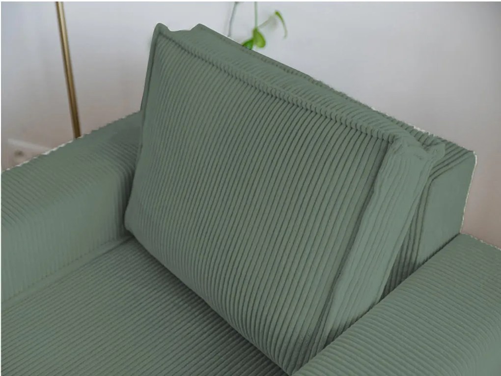 Fotoliu cu taburet SMART SET, verde inchis