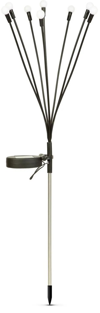 Lampa solara - licurici - 8 LED-uri alb cald - 70 cm