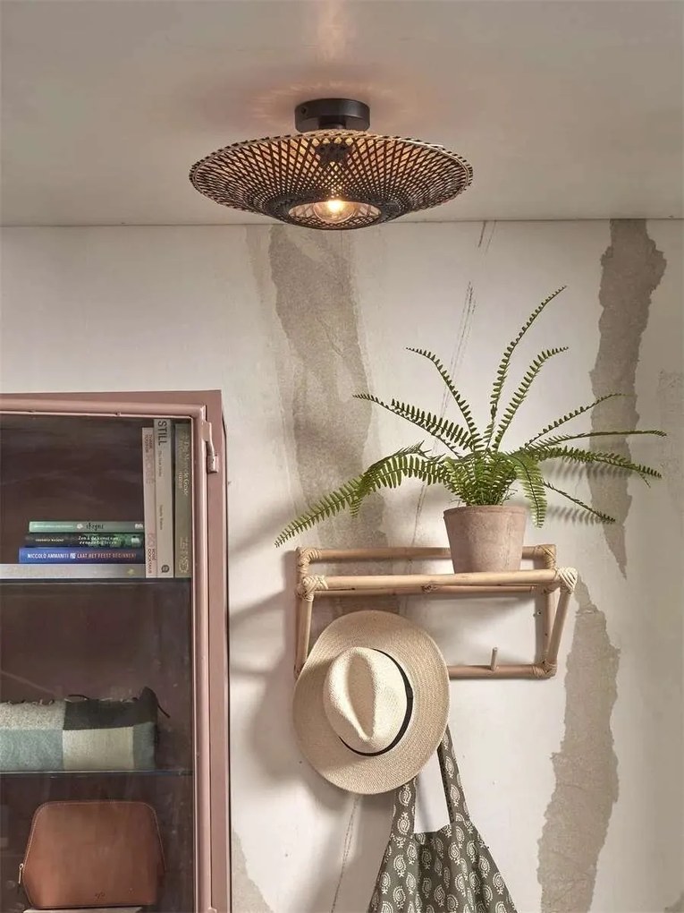 Plafoniera eco din bambus Kalimantan 44cm nat/bl