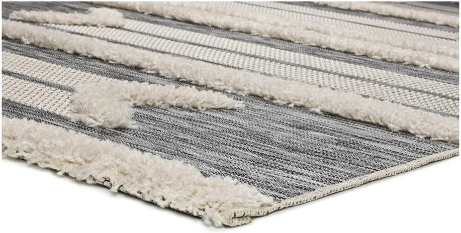 Covor Universal Cheroky Line, 55 x 110 cm, alb - gri