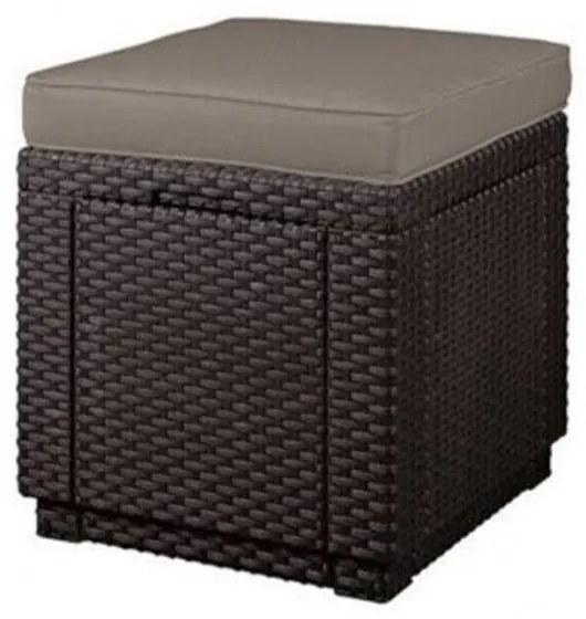 Scaun cub, maro cu pernă taupe caldă