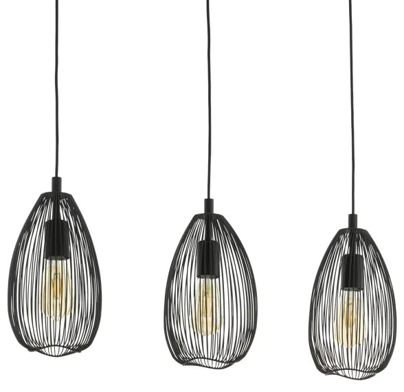 Eglo 49142 - Lustră pe cablu CLEVEDON 3xE27/60W/230V
