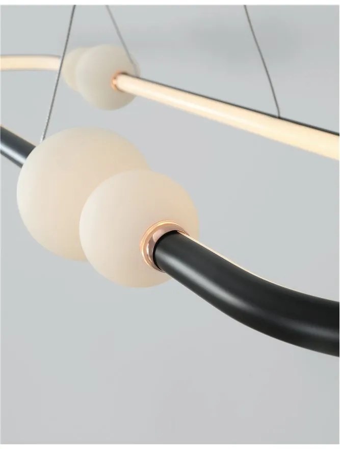 Lustra LED dimabila cu telecomanda design modern Celia negru