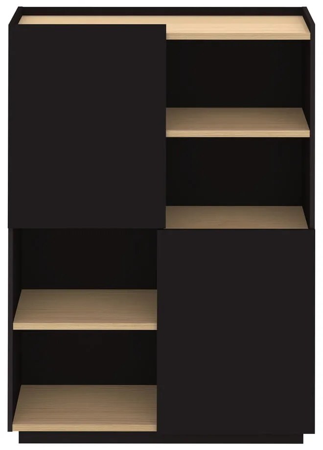 Bibliotecă neagră mată 100x147 cm Nina TemaHome