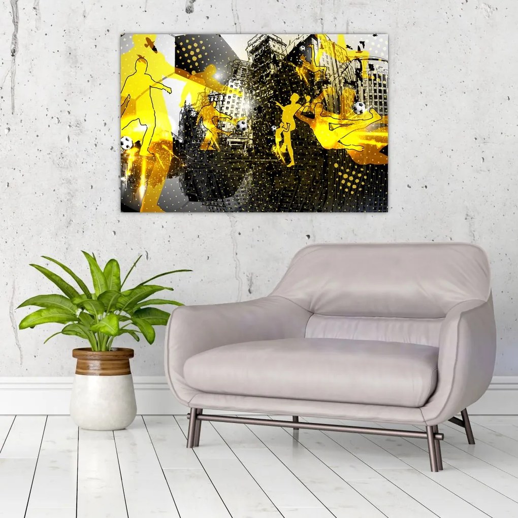 Tablou - Fotbal în marele oraș (90x60 cm)