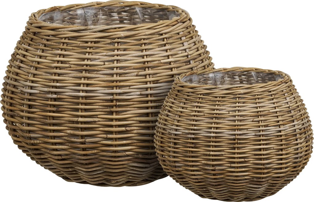 Coș Melaka, natural, set de 2 - House Nordic