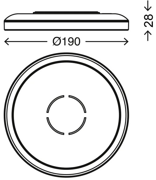Plafonieră LED FREE LED/12W/230V d. 19 cm Briloner 3175-014