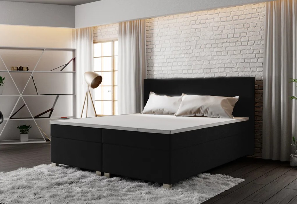 Expedo Pat Boxspring ISLAND + somieră + saltea + topper, 180x200, Cosmic 100