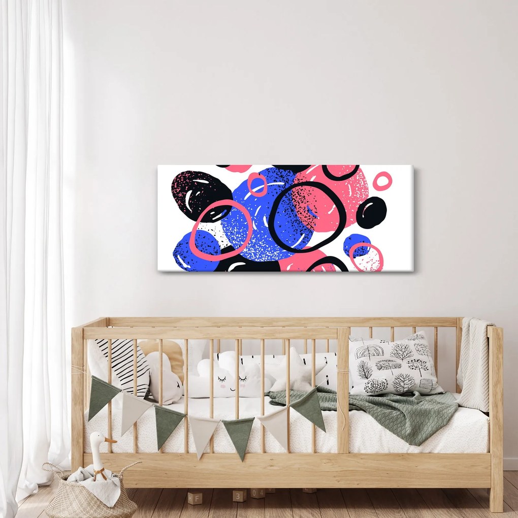 Tablou - Motiv cercuri în culori vii (120x50 cm)