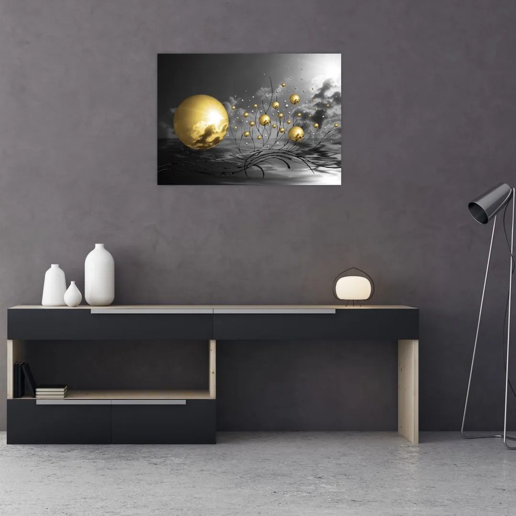 Tabloul bilelor în ocru (70x50 cm)