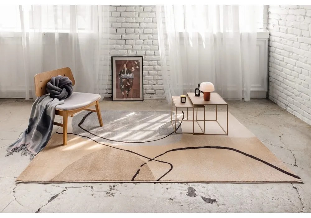 Covor bej 200x290 cm Abstracta – Universal