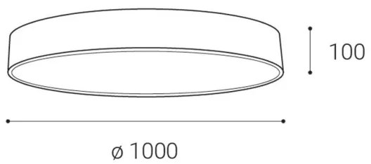 LED2 - Lampă plafon MONO LED 153W 230V 3000K/4000K negru dimabilă