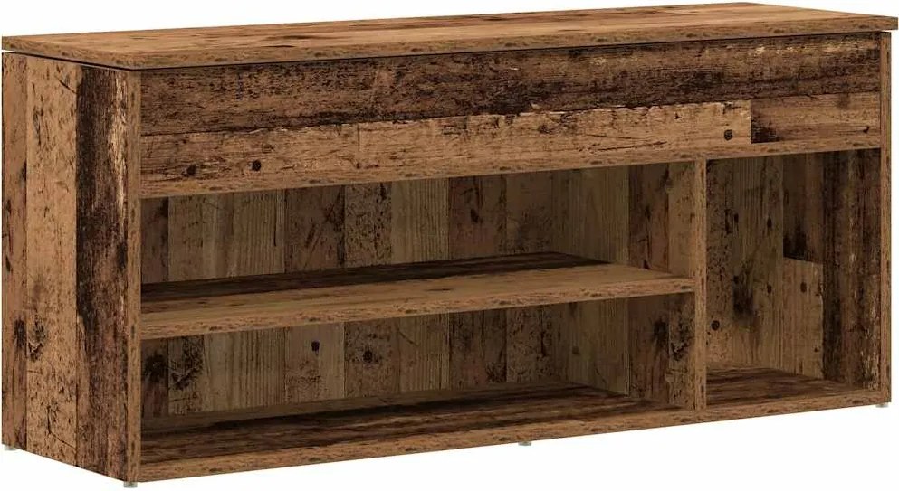 vidaXL Banchetă de pantofi, lemn vechi, 102x30,5x45 cm, lemn prelucrat