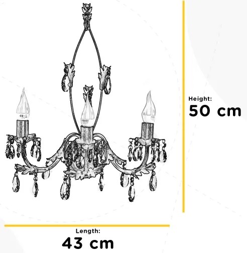 Aplică TERESA 3xE14/6W/230V bronz ONLI