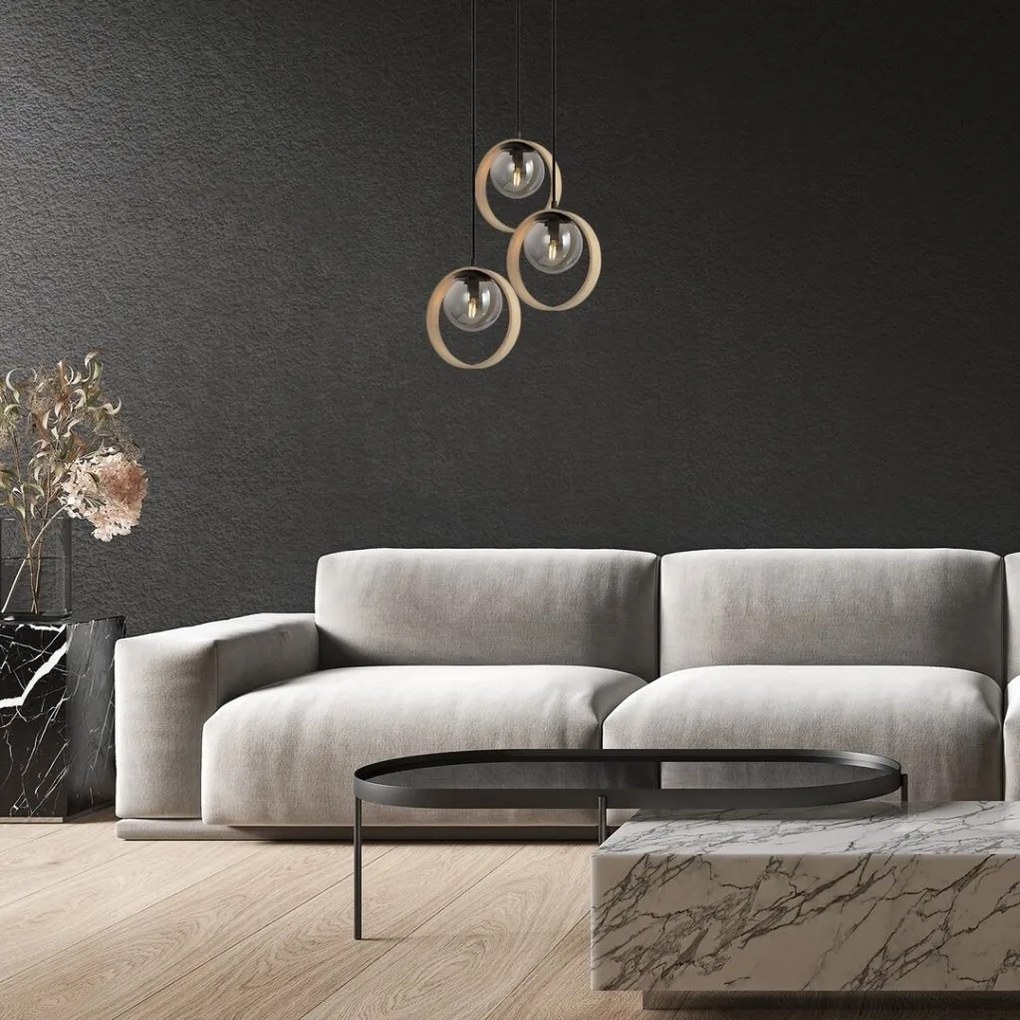 Lustra cu 3 pendule design modern Peyton