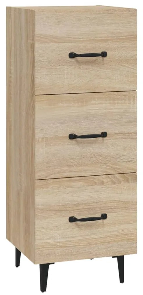 812351 vidaXL Servantă, stejar sonoma, 34,5x34x90 cm, lemn compozit