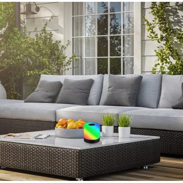 Lampă LED RGB reîncărcabilă de masă Briloner 7462015 LED/1,5W/5V IP44 negru