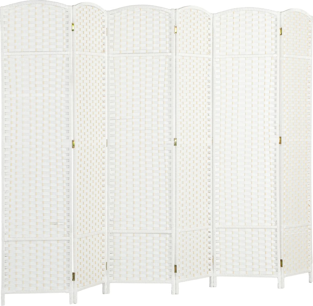 HOMCOM Paravan Decorativ pliabil cu 6 panouri, 240x170 cm, Negru | Aosom Romania