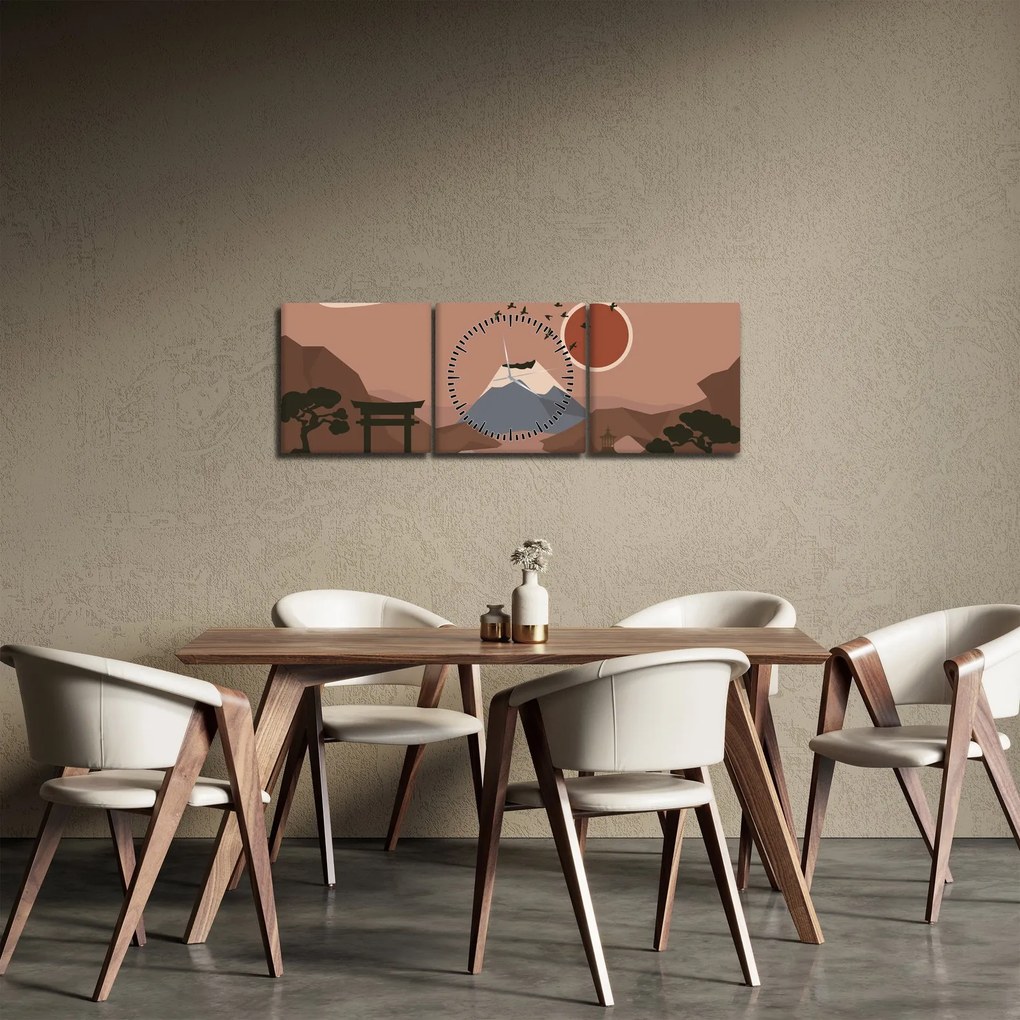 Tablou - Japonia N⁰1 (cu ceas) (90x30 cm)
