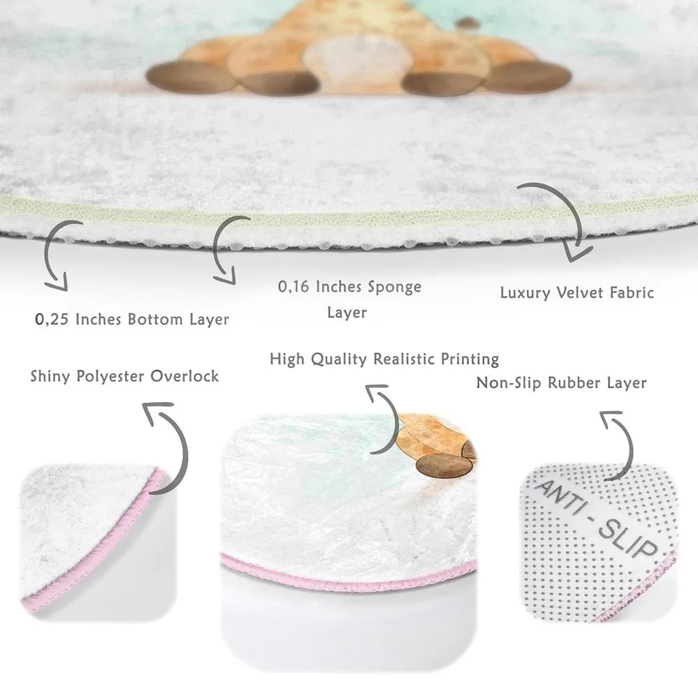 Covor pentru copii alb ø 80 cm Comfort – Mila Home