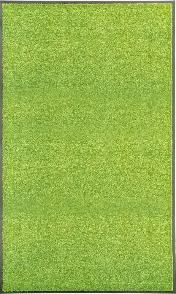 vidaXL Covoraș de ușă lavabil, verde, 90 x 150 cm