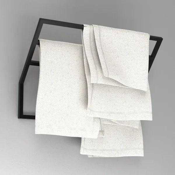 Suport de perete pentru prosoape 37x60 cm negru