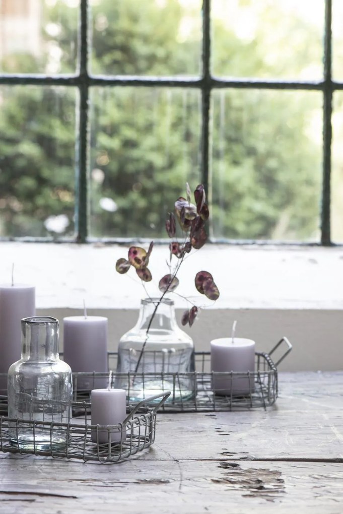 IB Laursen Lumanare decorativa cilindrica violet, DUSTY LILAC 15 cm