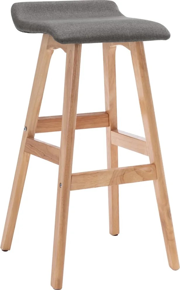 vidaXL Scaun de bar, gri închis, material textil