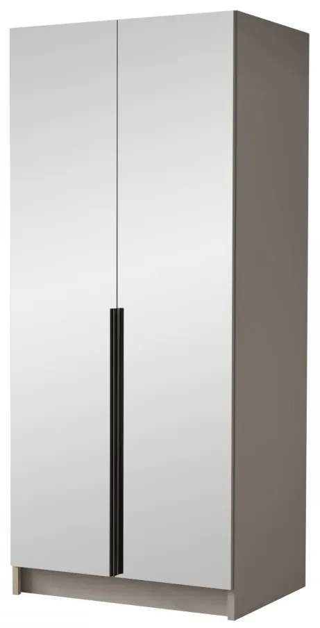 Dulap de haine Smagano III (Alb + auriu) (cu oglindă). 1105809