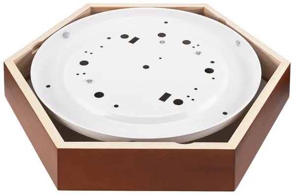 Plafonieră HEX 2xE27/60W/230V diam. 43 cm pin maro