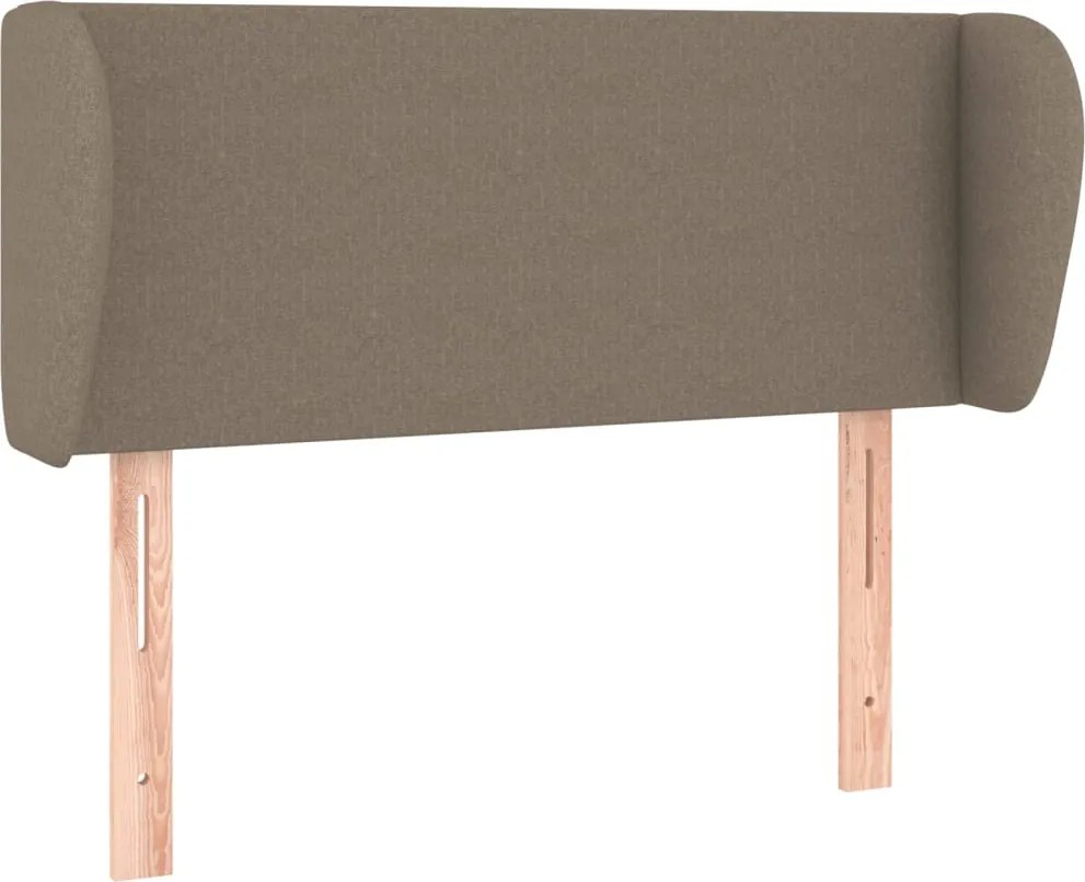 vidaXL Tăblie de pat cu aripioare gri taupe 103x23x78/88 cm textil