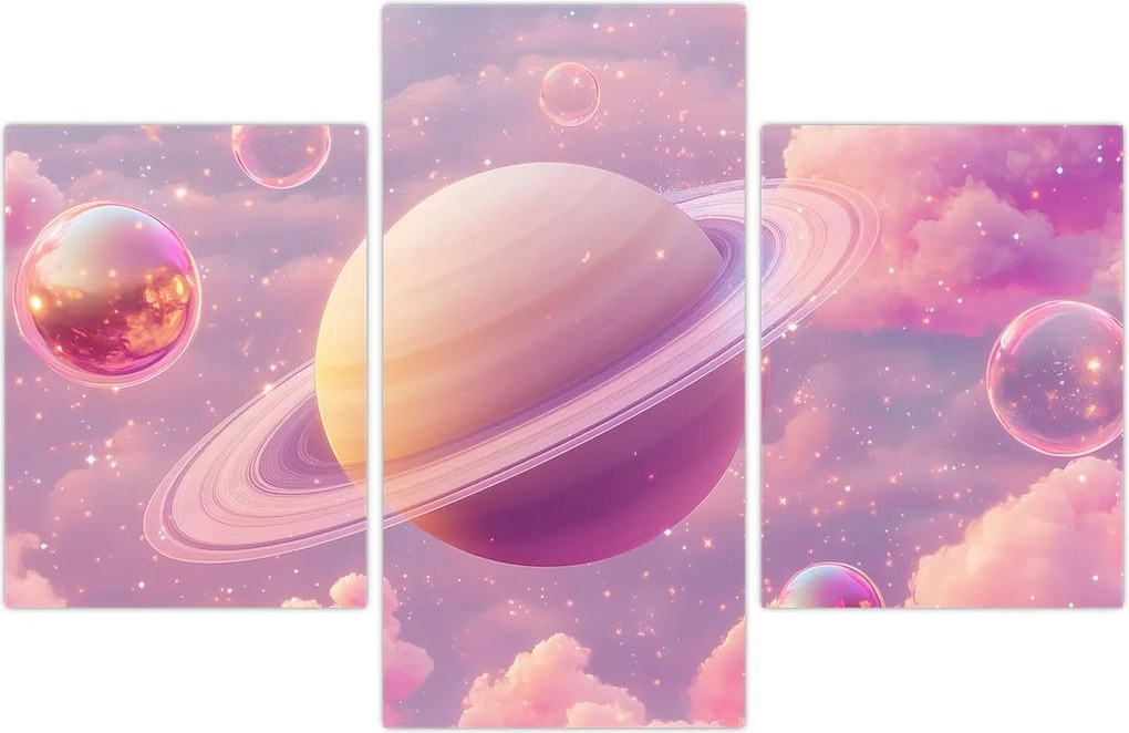 Tablou - Planetă roz (90x60 cm)