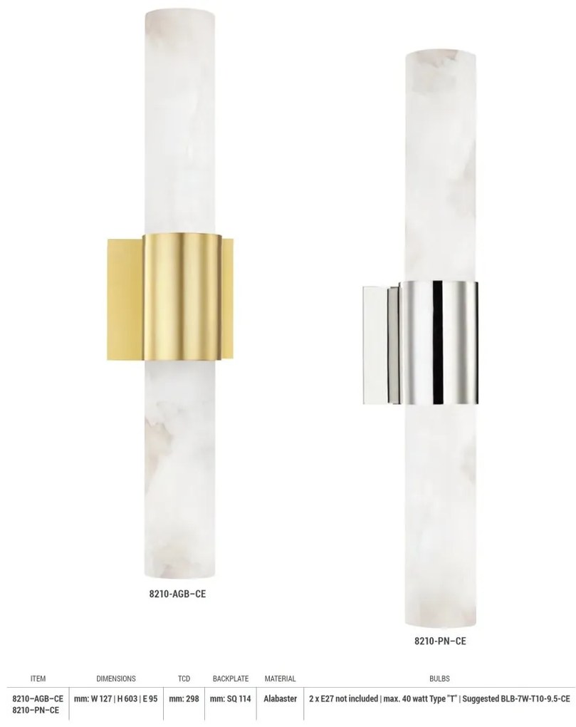 Aplica de perete design modern BARKLEY nichel lucios