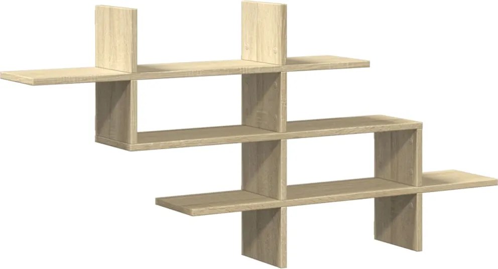 vidaXL Raft de perete, stejar sonoma, 124,5x18x60,5 cm, lemn prelucrat