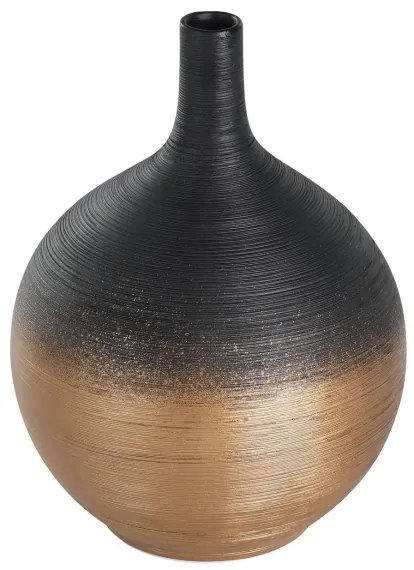 Vază ceramică Eglo 421416 SARYKSU 22x16 cm negru/auriu
