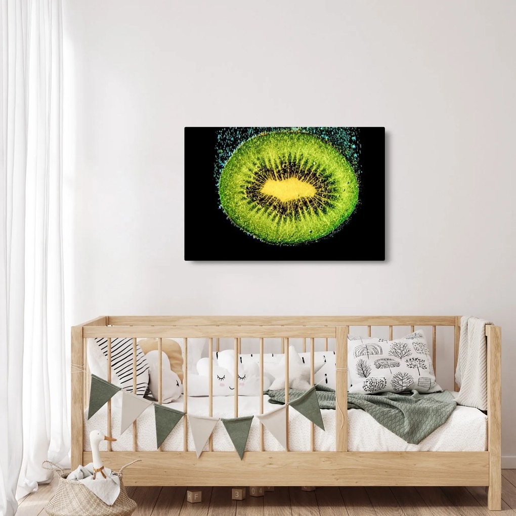 Tablou - detailu cu kiwi în apă (90x60 cm)