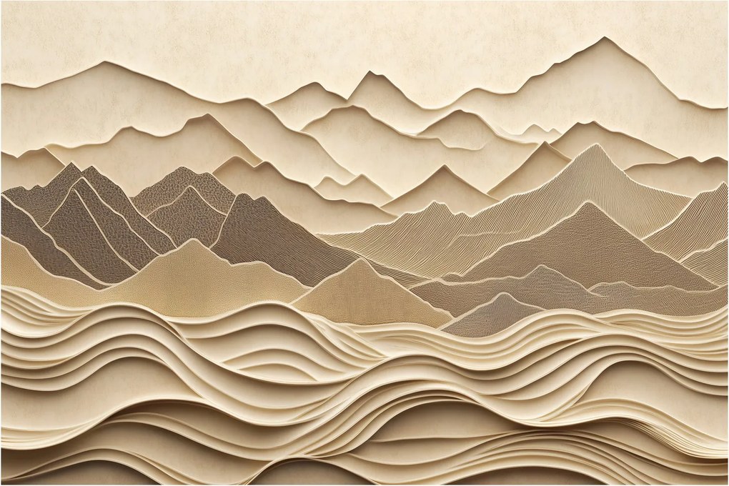 Tablou - Linii Montane 3D (90x60 cm)