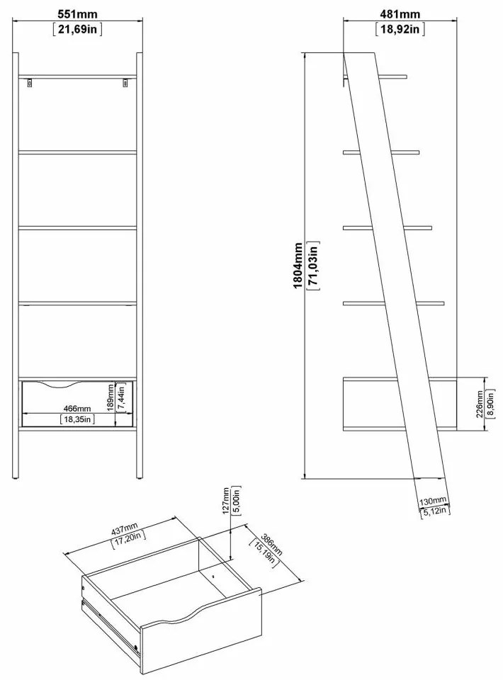 Tvilum Raft OSLO 75385 cu 1 sertar