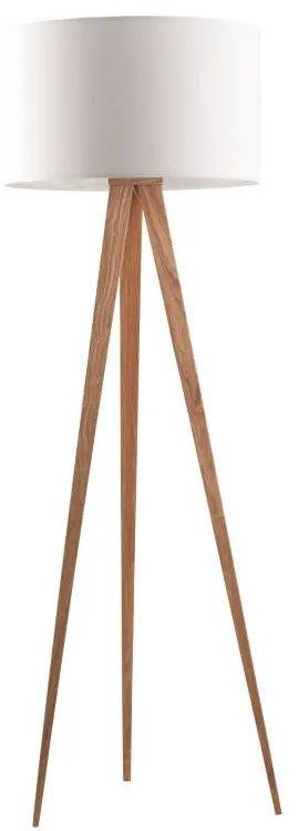 Lampadar Zuiver Tripod wood, alb